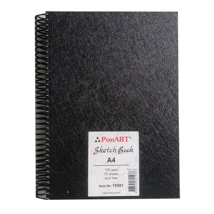 Ponart Sketch Book Yandan Spiralli Çizim Defteri 100g A4 70 Sy