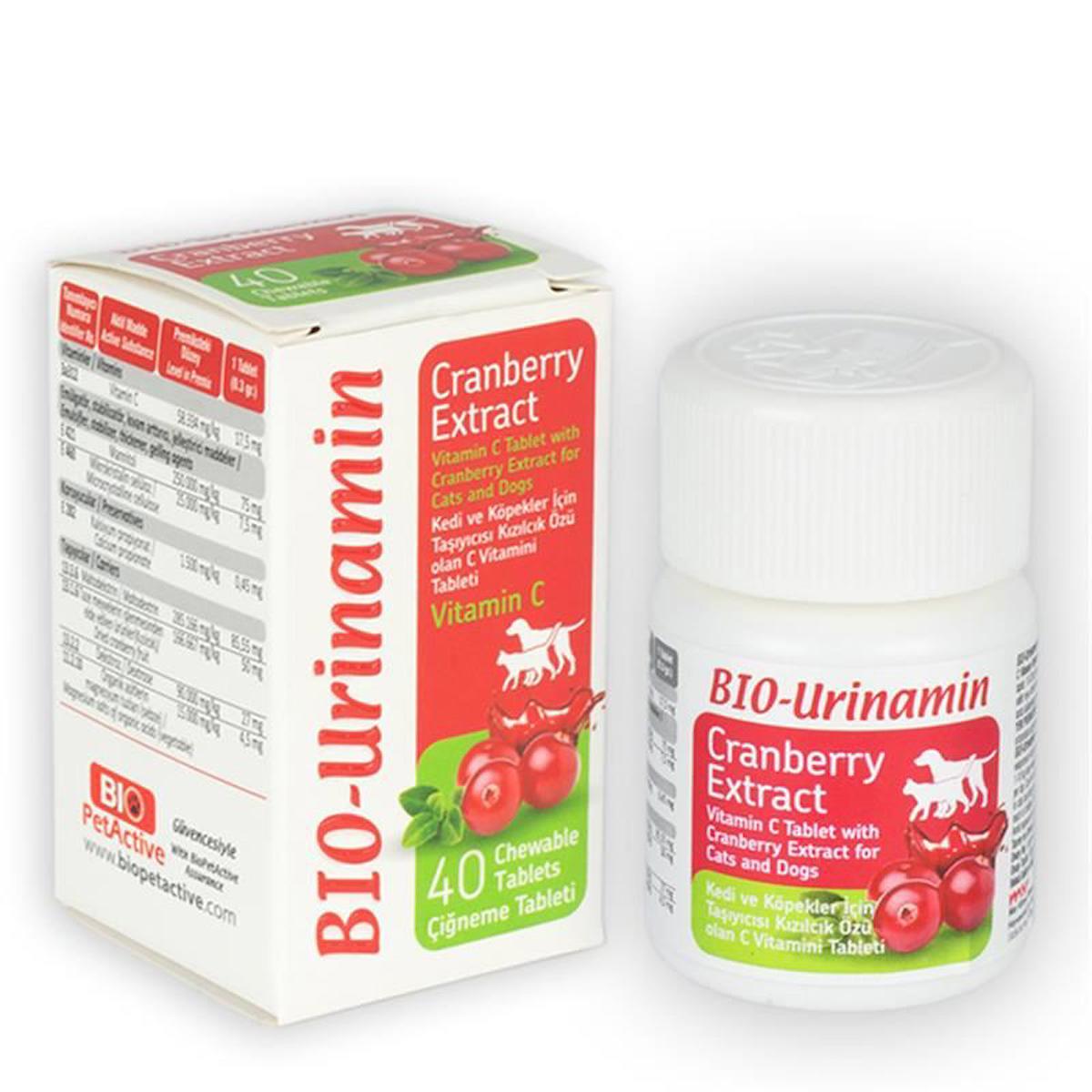 Bio Urinamin Yavru-Yetişkin Sindirim Sistemi Destekleyici C Vitamini Tablet 40 Tablet