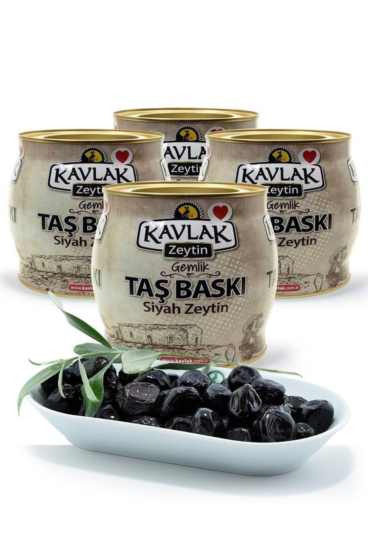 Kavlak Taş Baskı Gemlik Siyah Zeytin 2 Kg 4 Lü Kampanya