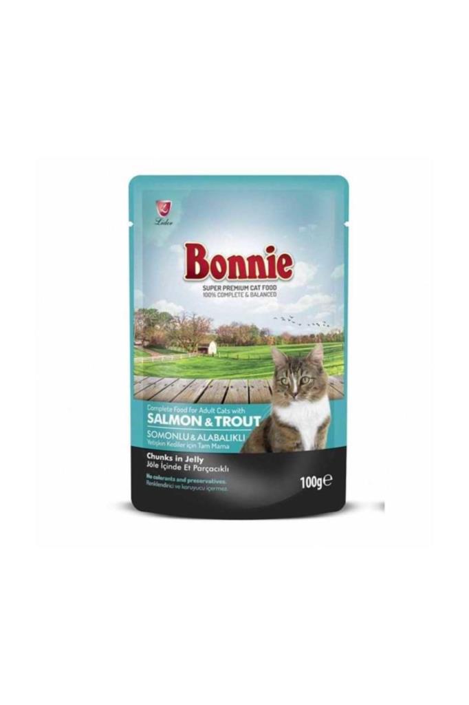 BONNIE KEDİ SOMONLU ALABALIKLI POUCH JELLY 100 GR