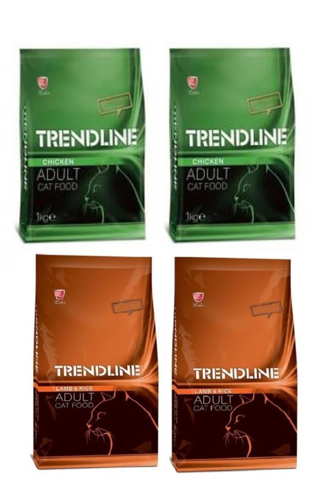 Trendline Tavuklu-Kuzu Etli Kedi Maması 1000 gr X 4 kg