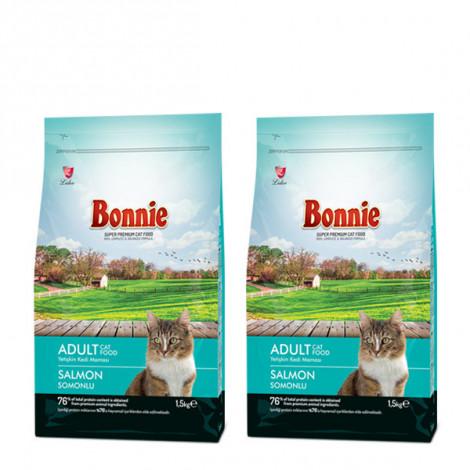 Bonnie Somonlu Kedi Maması 1,5 Kg x 2