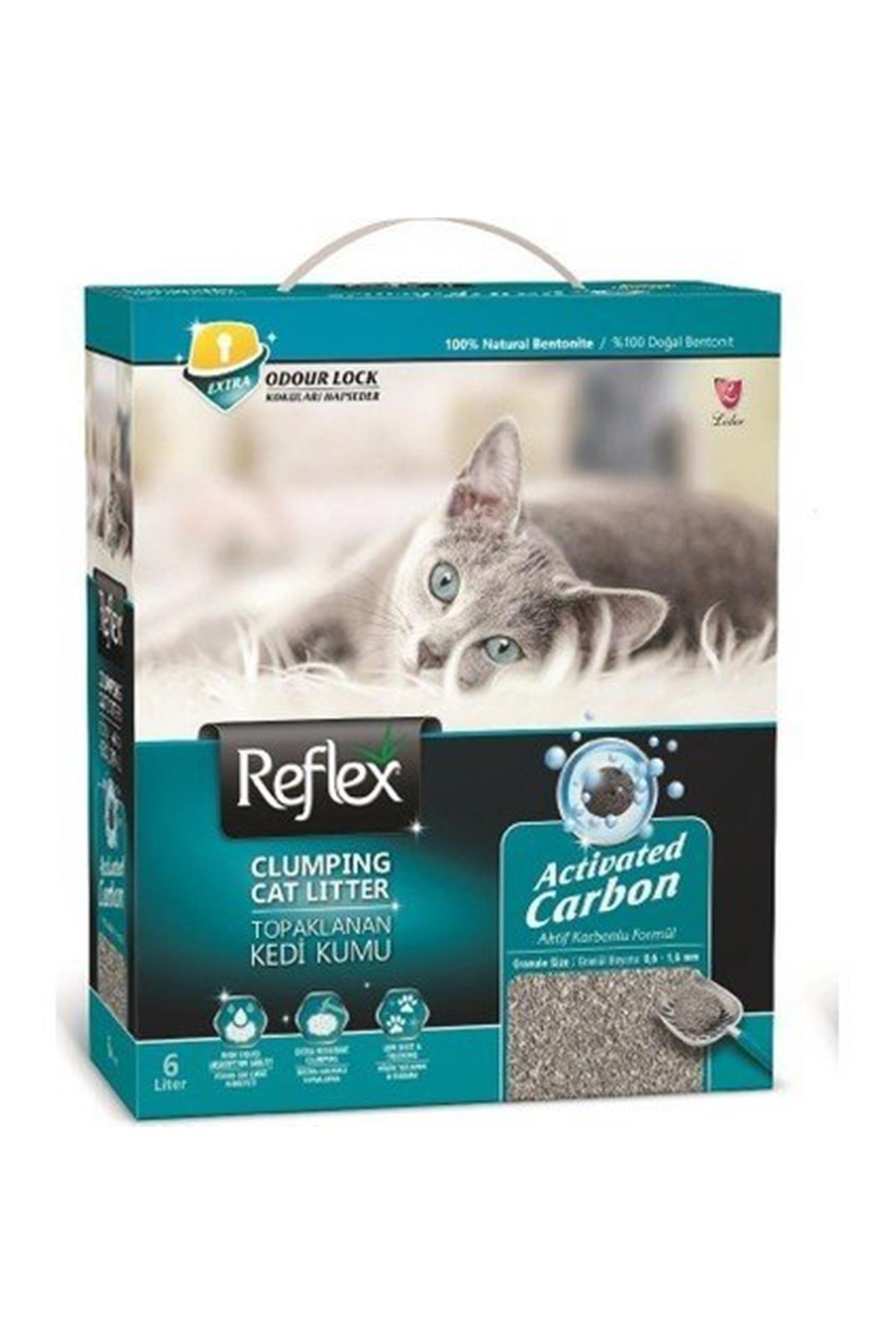 Reflex Aktif Karbonlu Süper Hızlı Topaklanan Kedi Kumu 6lt TURKUAZ