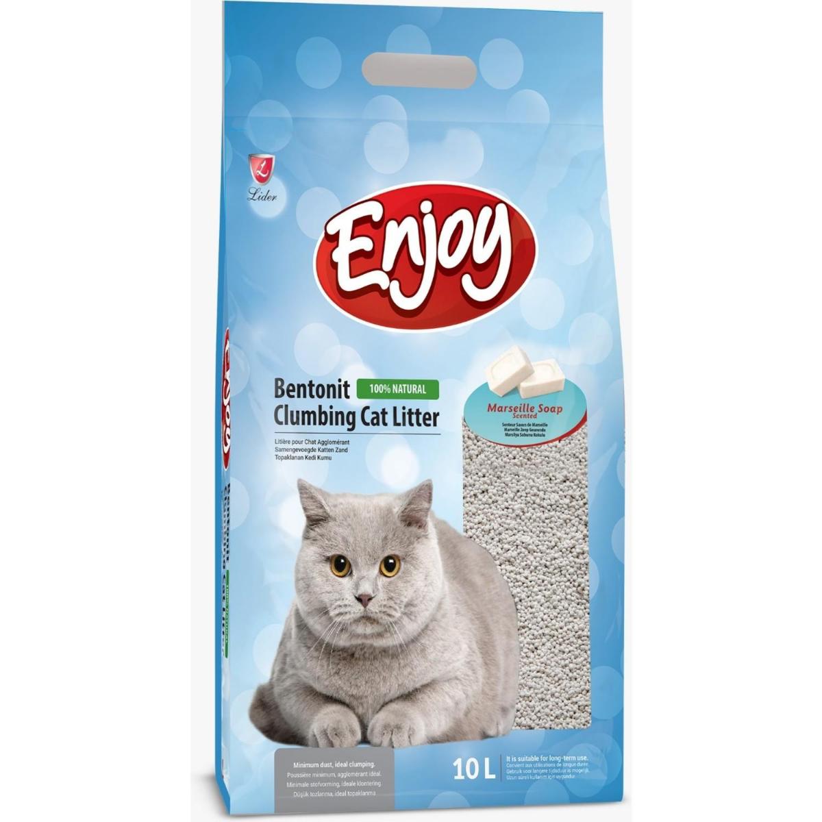 Enjoy Marsilya Sabunlu Bentonit Kedi Kumu 10 Lt