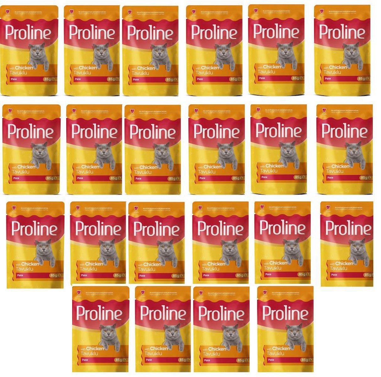 Proline Pouch Tavuklu Yaş Kedi Maması 22 x 85 gr Fiyatları ve