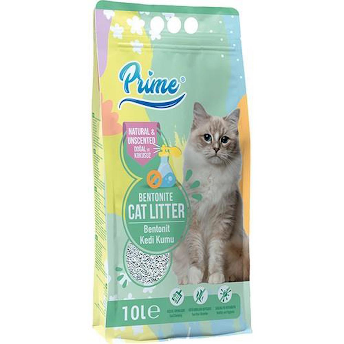 Prime Bentonit Kokusuz Topaklaşan KALIN Kedi Kumu 10 Lt