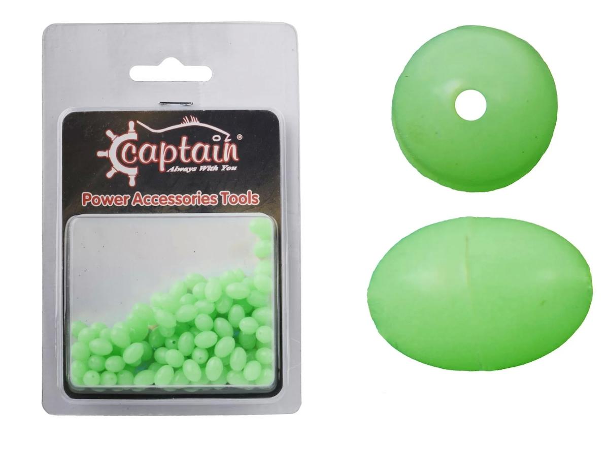 Captain  Glow Boncuk Oval Çapari ve Takım Boncuğu 100'lü Paket 5 mm