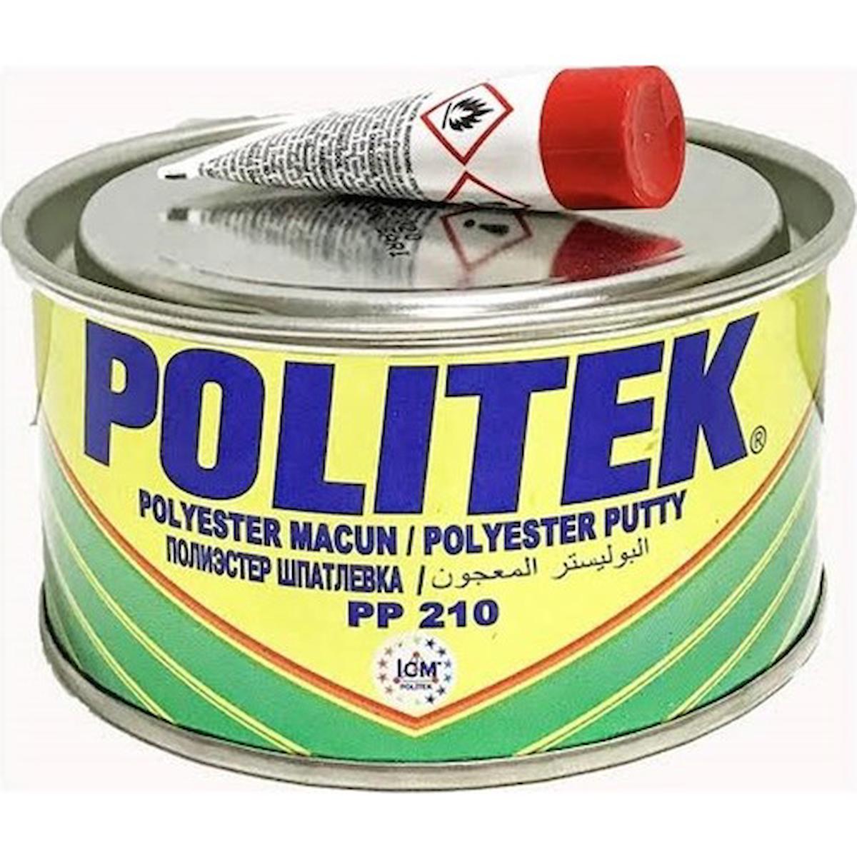 Politek Polyester Çelik Macun 1000 Gr. Sarı Renkli