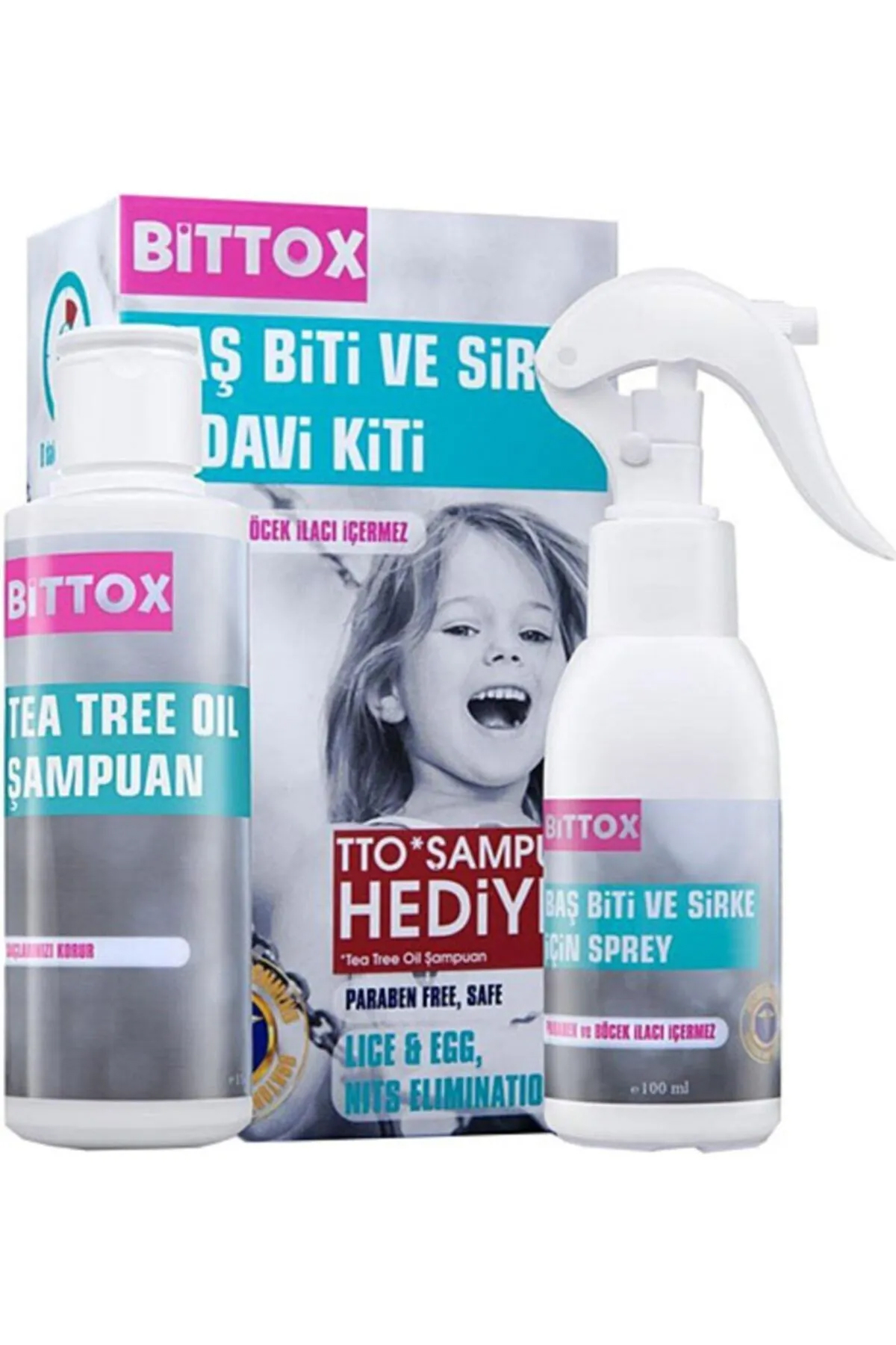 Bit Spreyi 100 Ml + Tto Şampuan 150 Ml + Metal Tarak 2 Adet