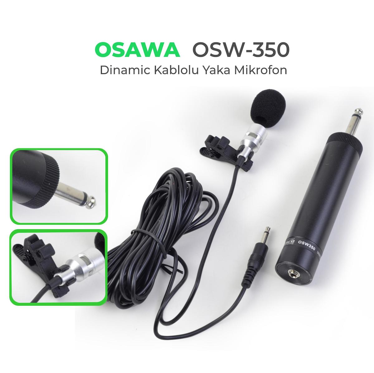 Osawa Osw-350 1000 Ohm 6 Metre Dinamik Kablolu Yaka Mikrofonu