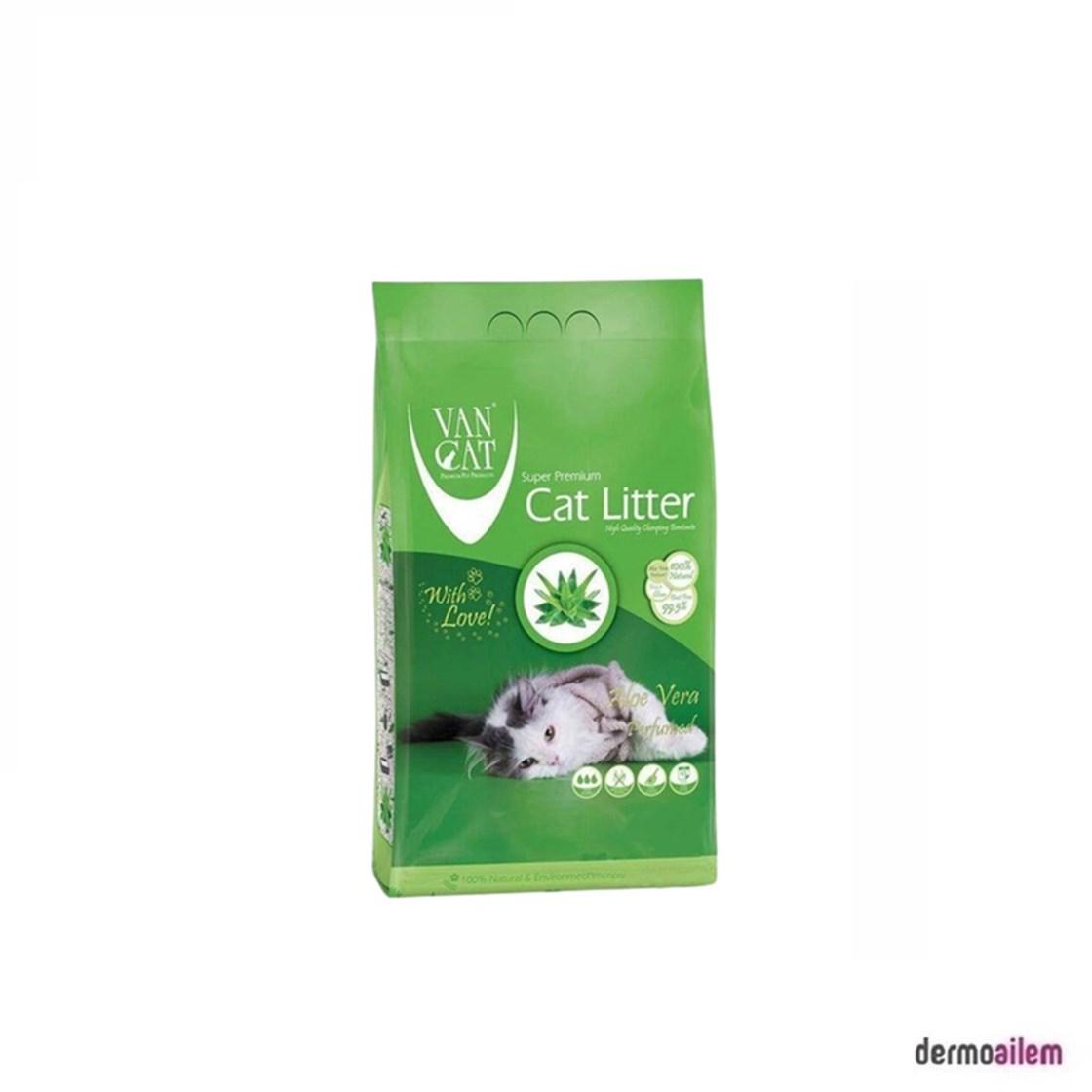 Vancat Aloe Vera Kokulu İnce Taneli Kedi Kumu 5 Kg