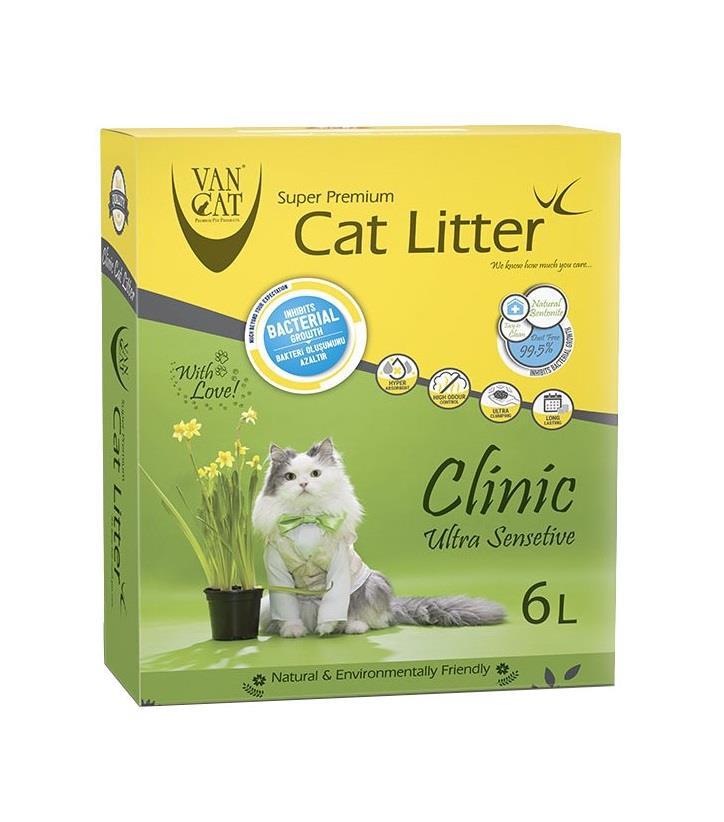 Vancat Clinic Bentonit Kedi Kumu 6 lt