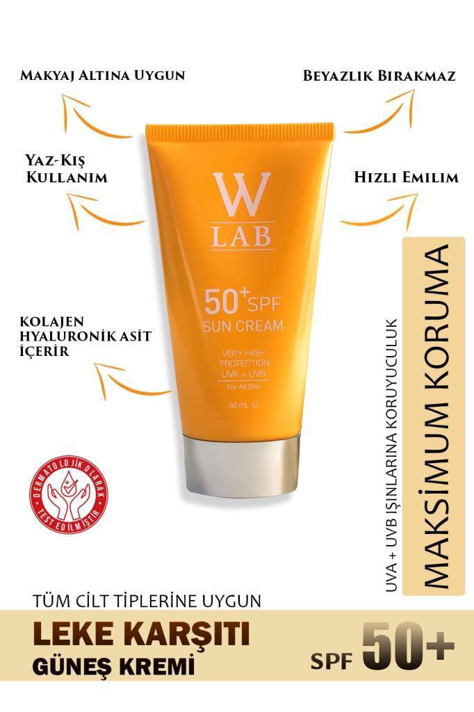 W-Lab Sun Cream SPF50+ Güneş Koruyucu 50 ML