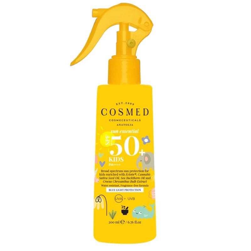 Cosmed Sun Essental 50 Faktör Tüm Cilt Tipleri İçin Renksiz Güneş Koruyucu Krem 200 ml