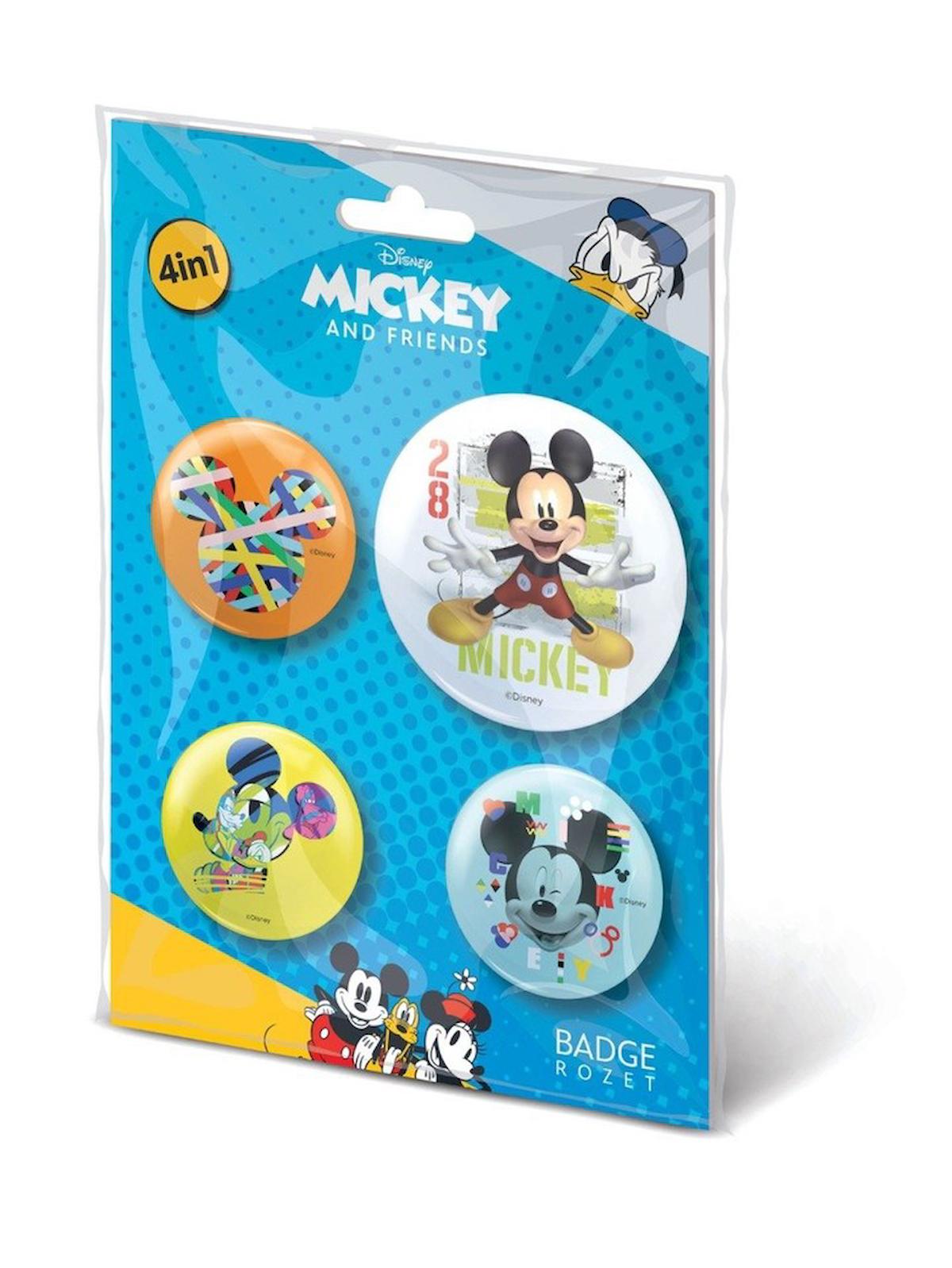 Rozet Seti, Disney Mickey and Fiends (4 Adet)