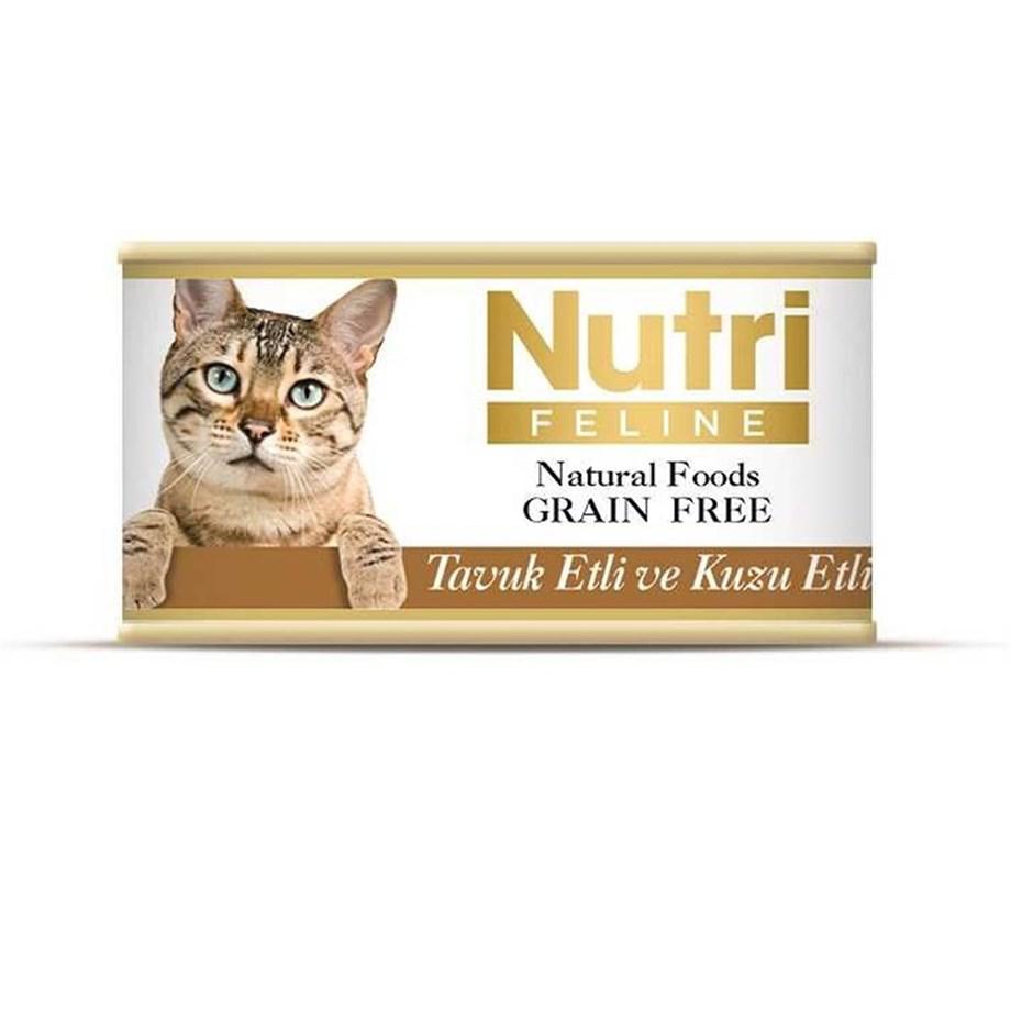 Nutri Feline Tahılsız Tavuk Etli Kuzulu Kedi Konse