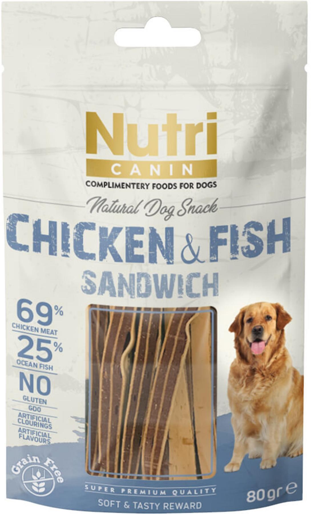 Nutri Canin Balık - Tavuklu Yetişkin Ödül Maması 80 gr 