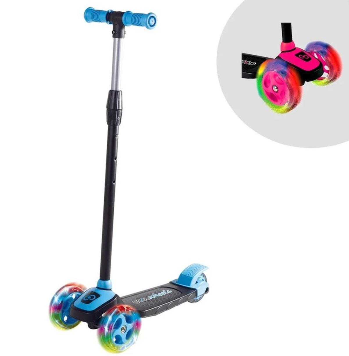 Furkan Oyuncak Cool Wheels Işıklı 3 Tekerlekli Scooter Mavi