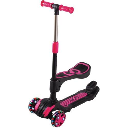 Furkan Cool Wheels Combo Oturaklı Scooter Pembe