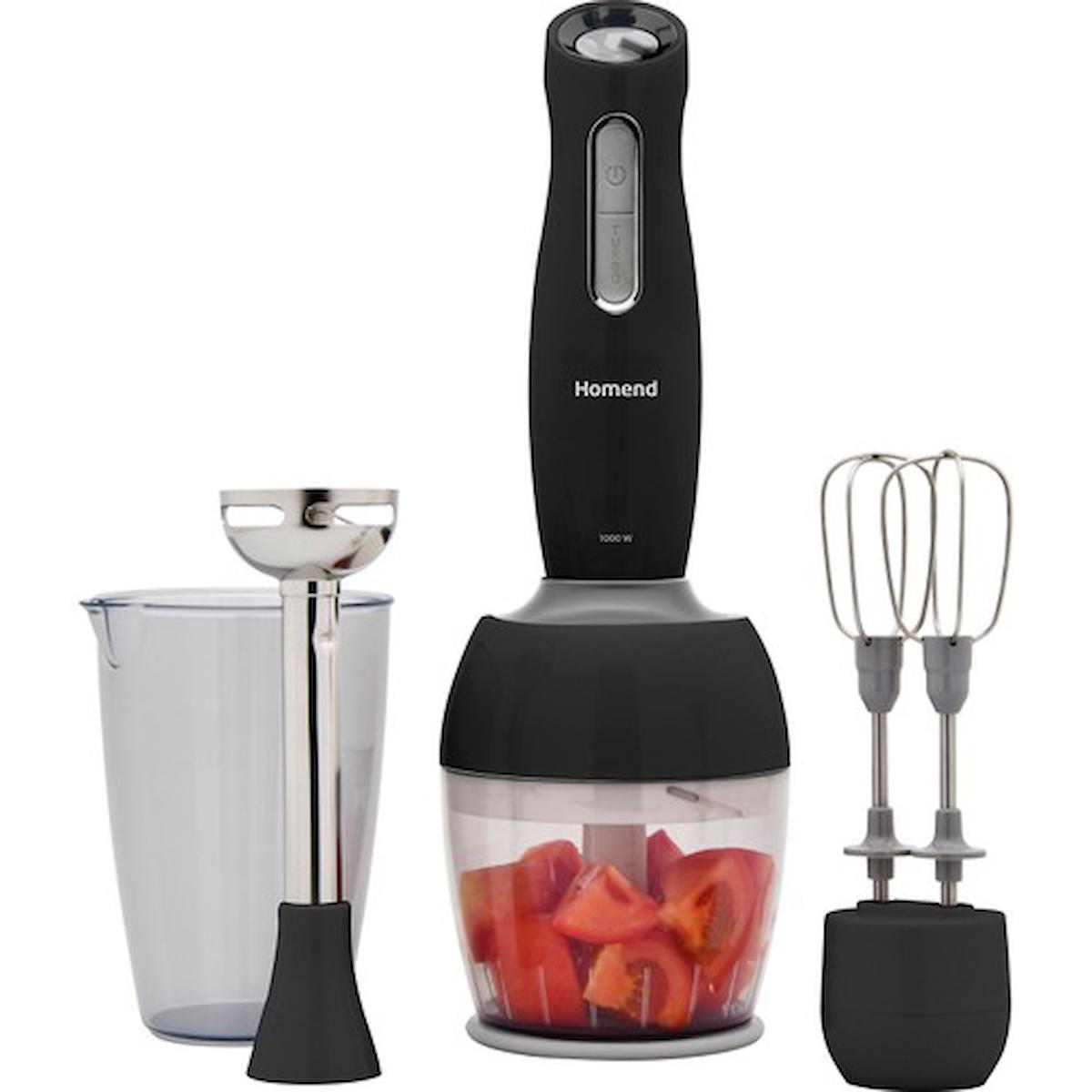 Homend Handmaid 1908H Blender Set Siyah Gri