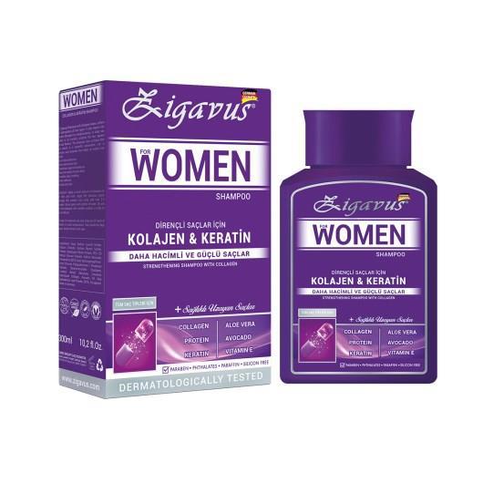 Zigavus Women Şampuan Kolajen Keratin İçerikli 300 Ml