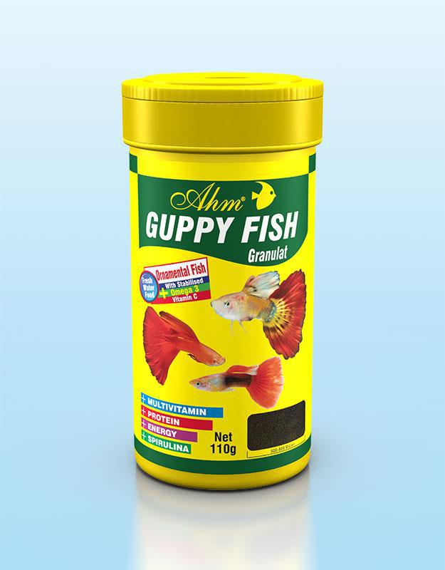 Ahm Guppy Granulat Lepistes Balık Yemi 250 Ml