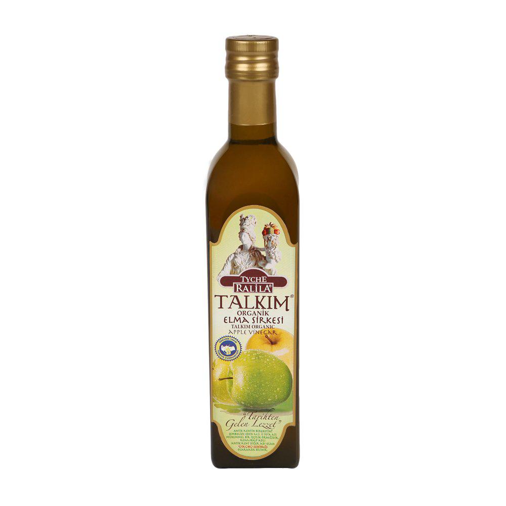 ORGANİK TALKIM ELMA SİRKESİ 500 ML (PASTÖRİZE EDİLMEMİŞ )