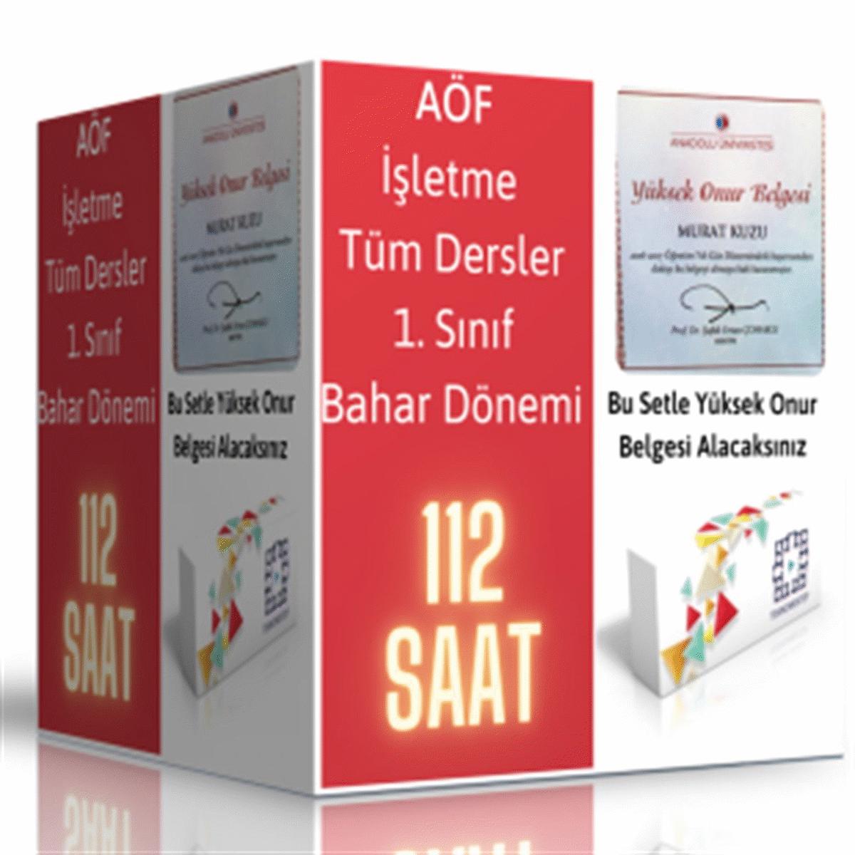 AÖF İşletme 1. Sınıf Bahar Dönemi Tüm Dersler USB Eğitim Seti