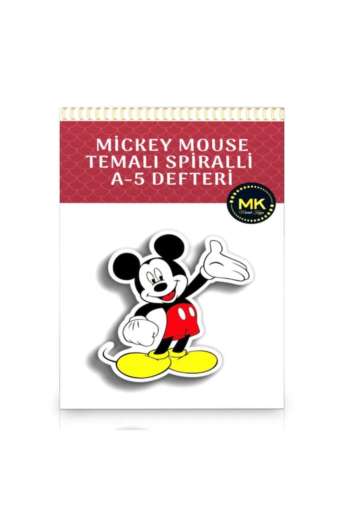 Mickey Mouse Temalı A-5 Spiralli Defter