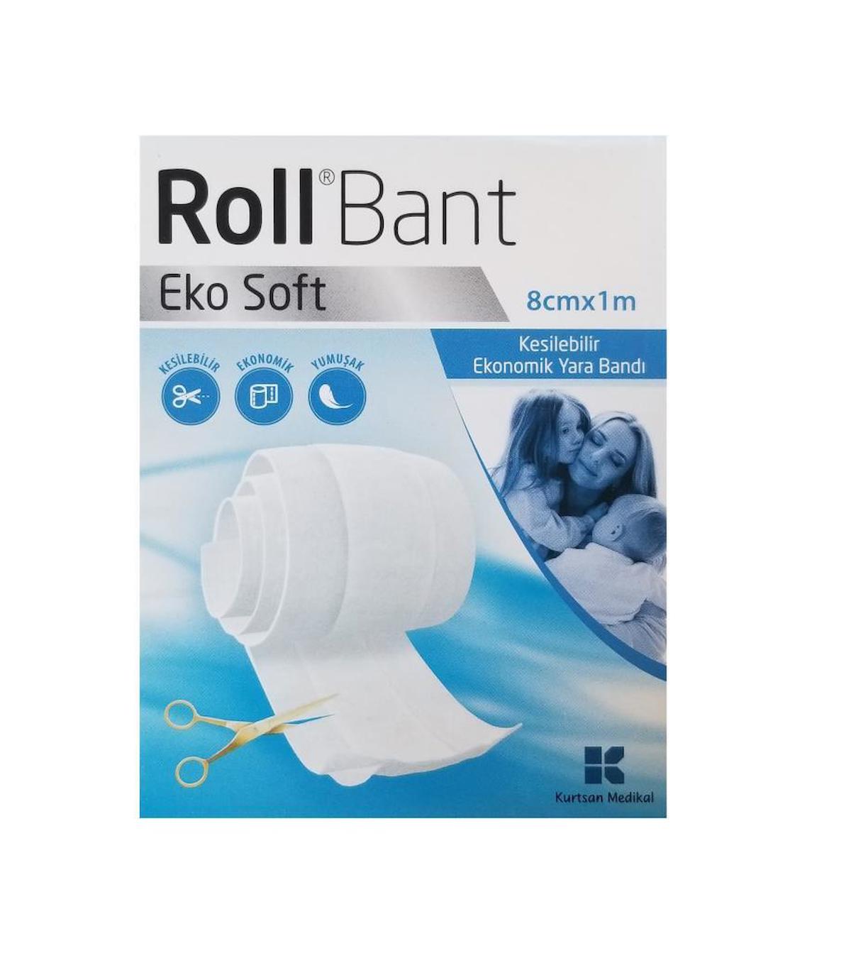 Roll Bant Eko Soft Kesilebilir Yara Bandı 8cmX1m