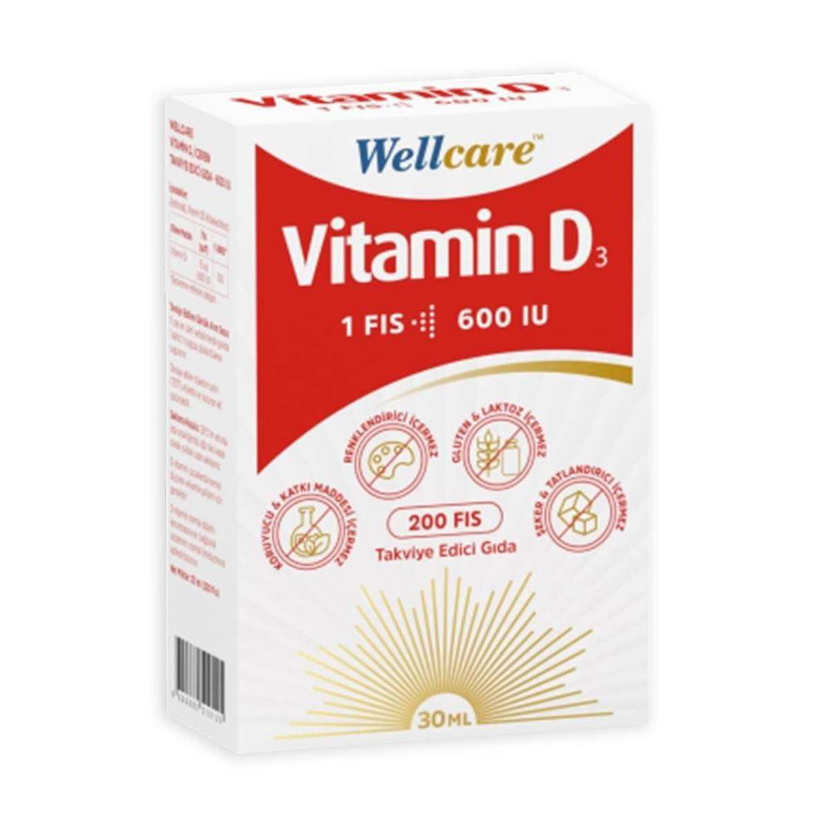 Wellcare Vitamin D3 Sprey 600 IU 30 ML