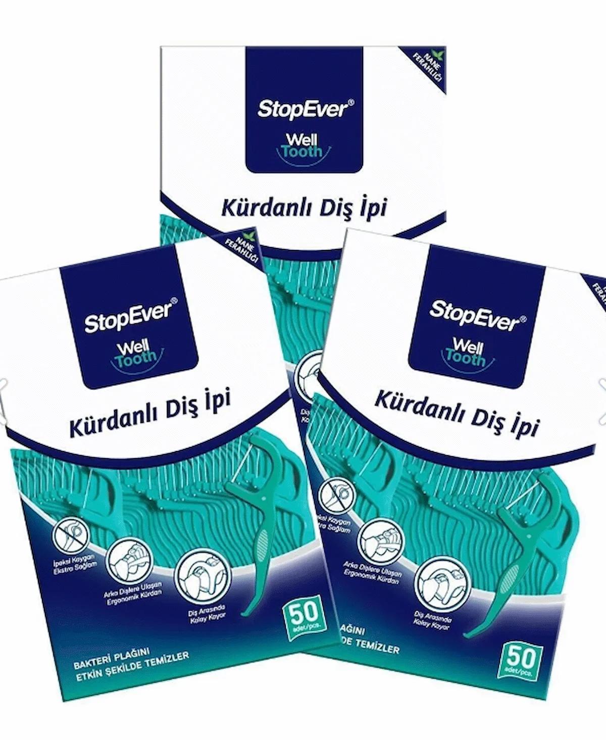 StopEver Kürdanlı diş ipi 3lü paket( 50x 3)