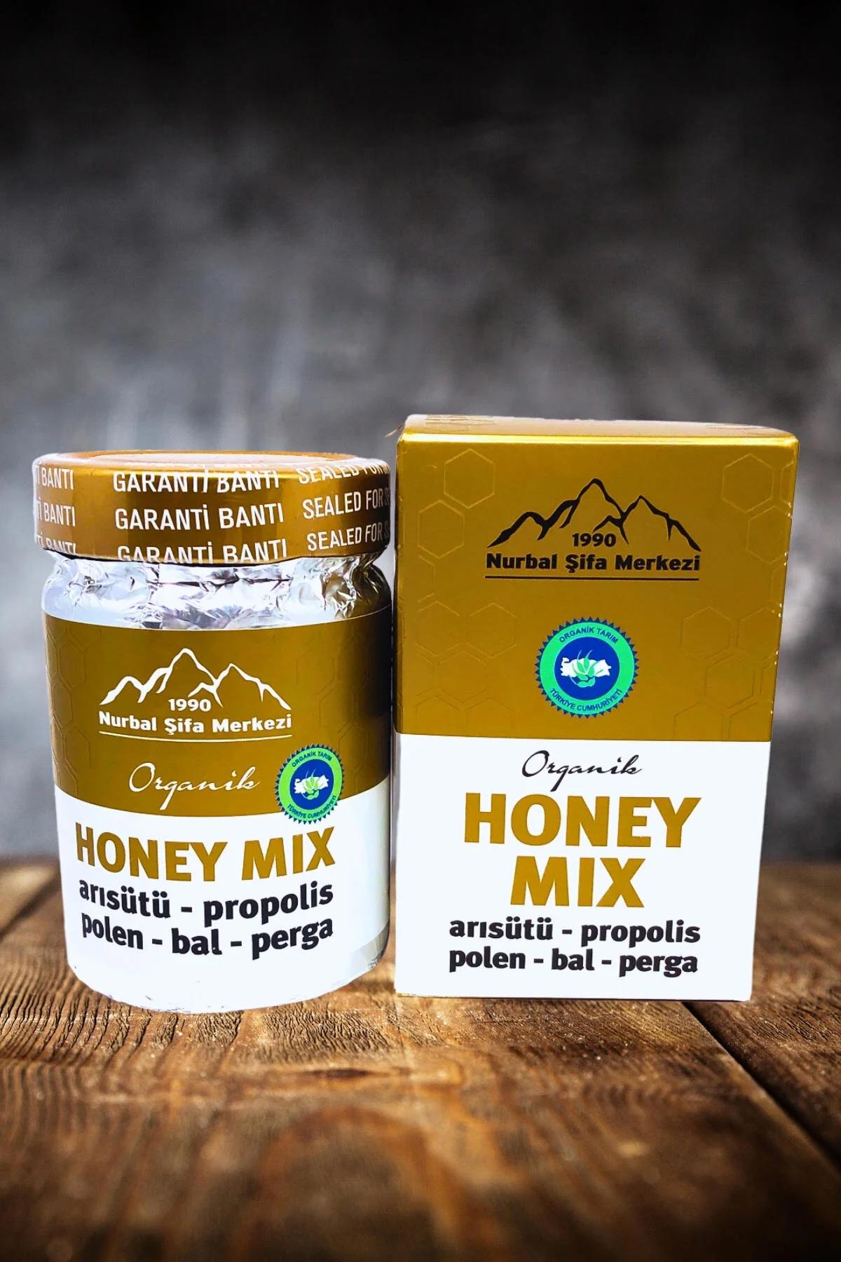 Honey Mix 5 - Organik Arısütü Polen Propolis Perga Bal