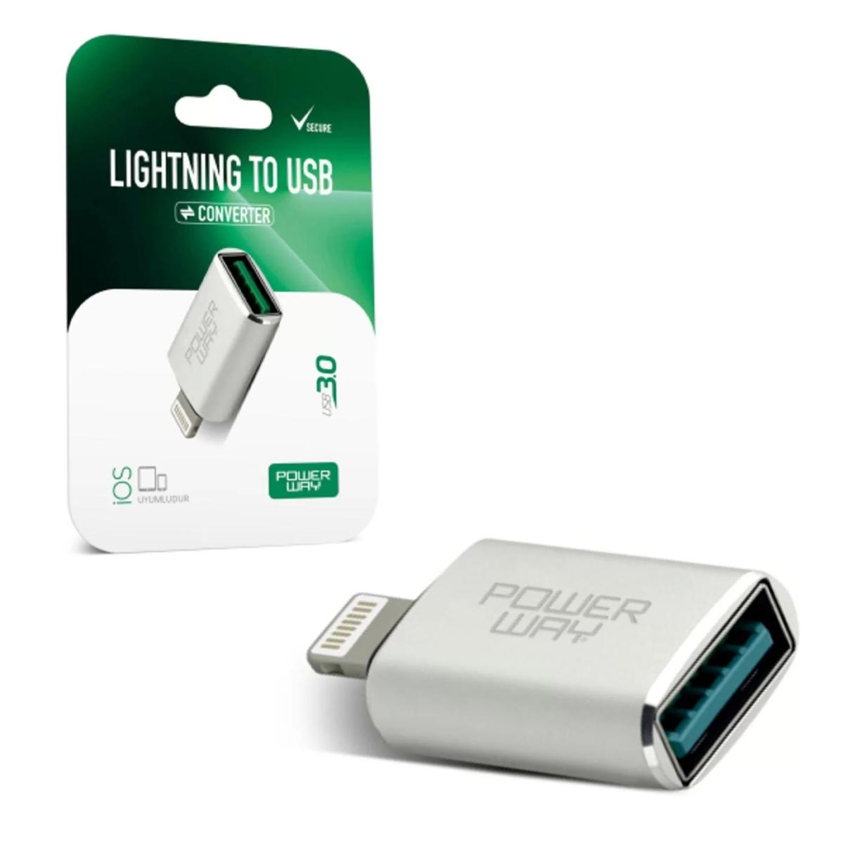 OTG IPHONE TO USB 3.0 ÇEVİRİCİ POWERWAY