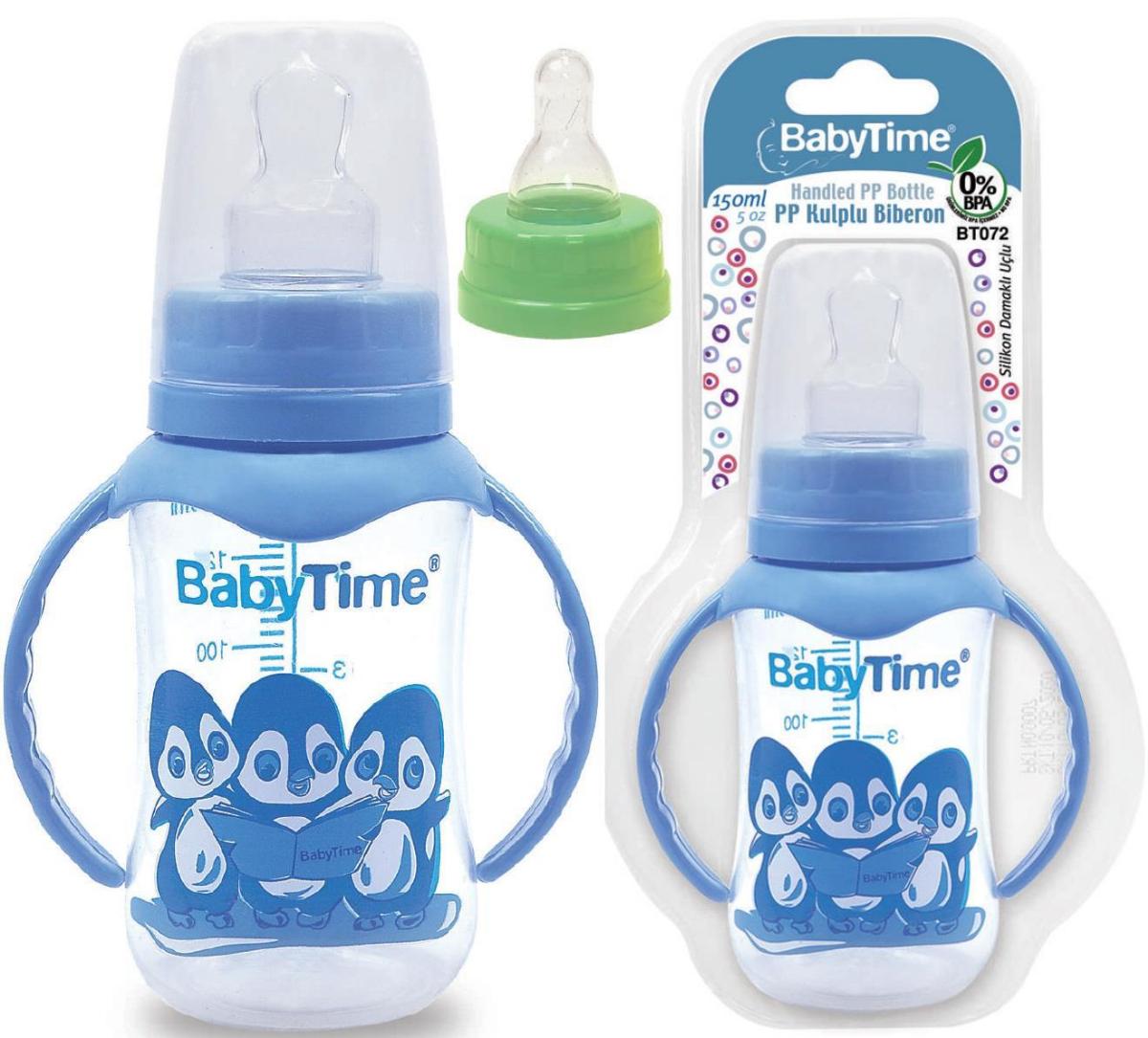 Babytime Kulplu Pp Biberon (silikon Kiraz Uçlu)  150 Ml