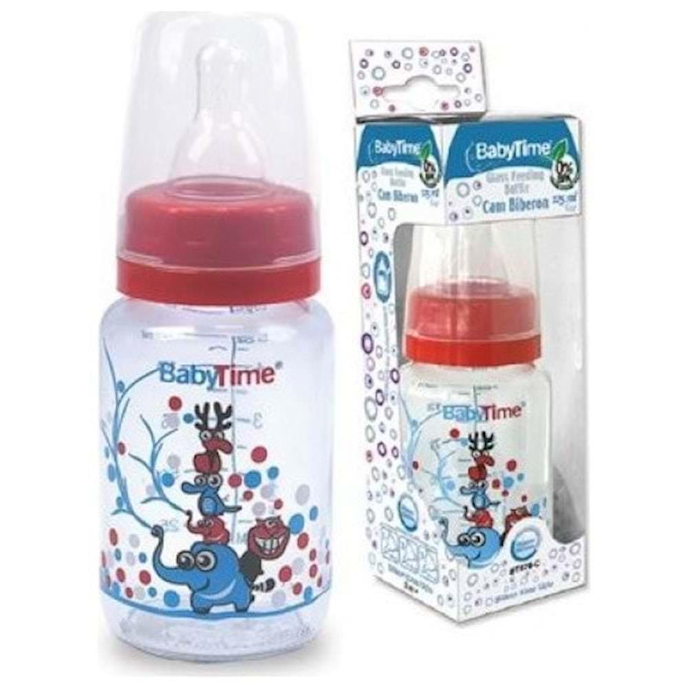 Babytime Klasik Cam Biberon (silikon Kiraz Uçlu)  125 Ml