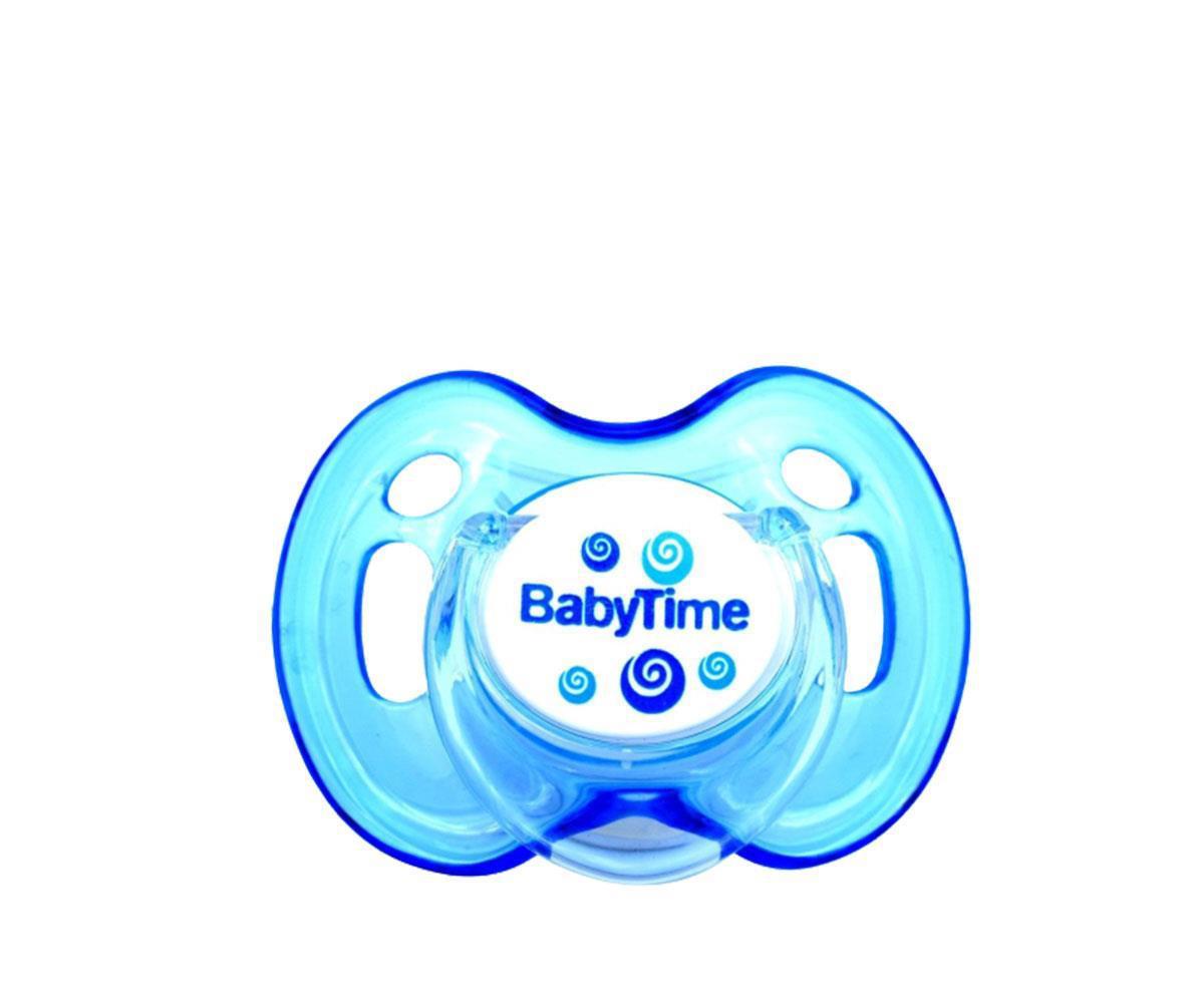 Baby Time BT149 Kiraz Uçlu Kapaklı Emzik No1 - Mavi