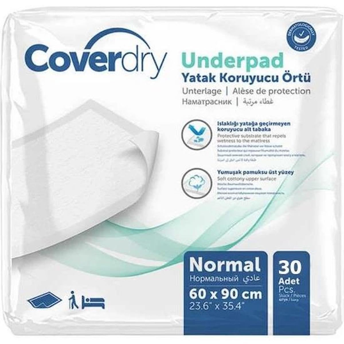 Coverdry Yatak Koruyucu Örtü Underpad 60x90cm 30 Adet