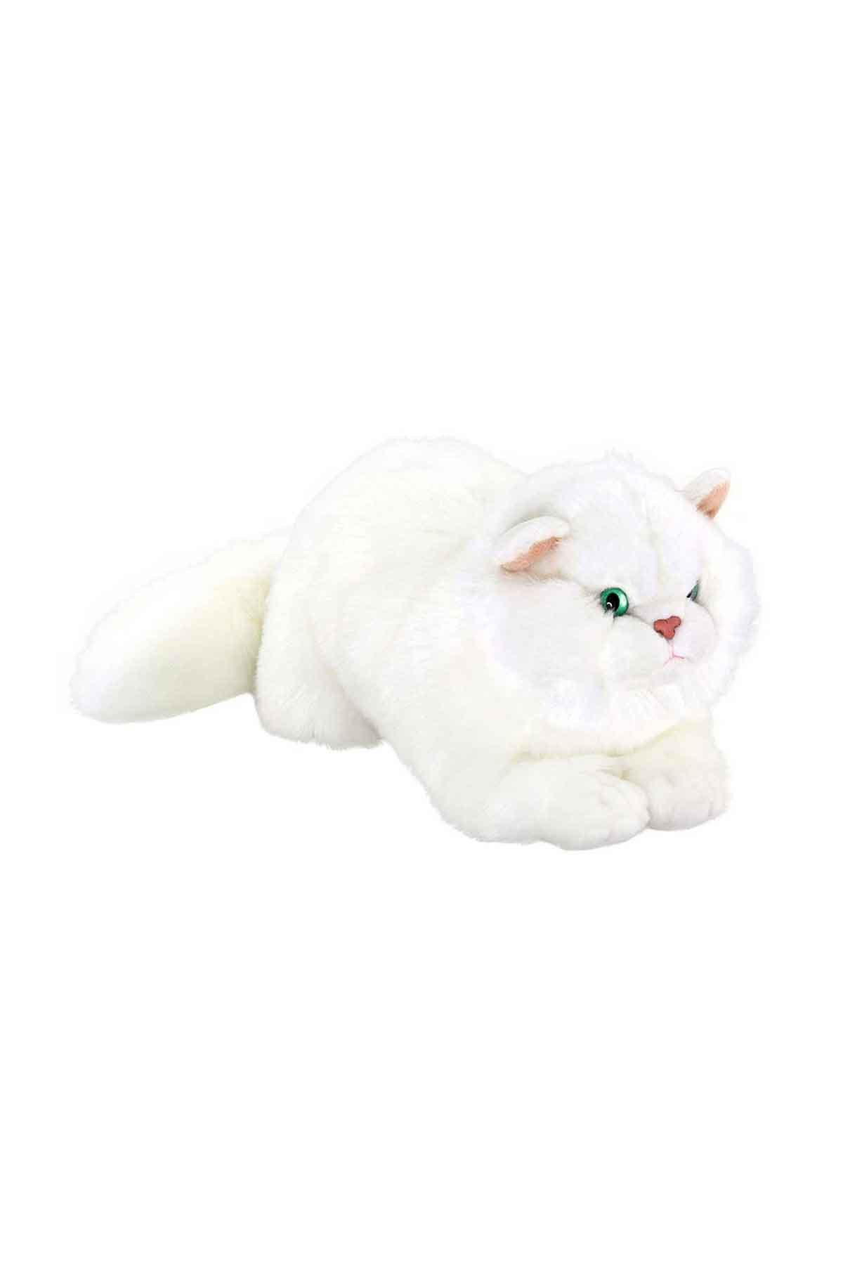 Animals Of The World Yatan Beyaz Kedi Peluş 34 cm