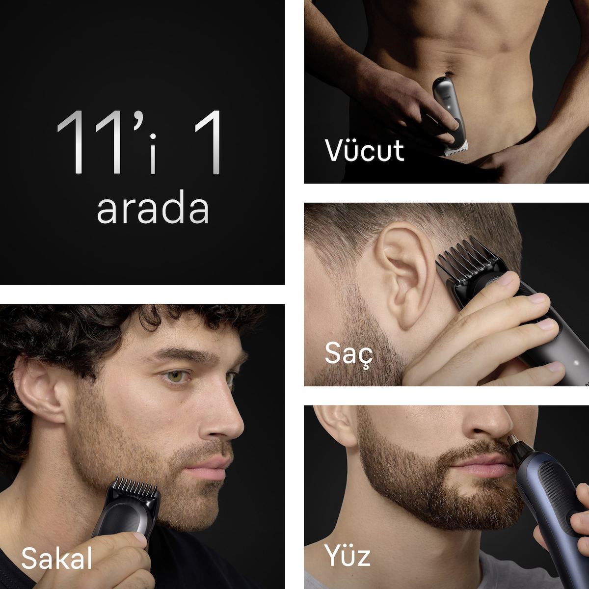 Braun Hepsi Bir Arada Series 7, 11’i 1 arada Tıraş Kiti, ProBlade, AutoSense, AIO7540