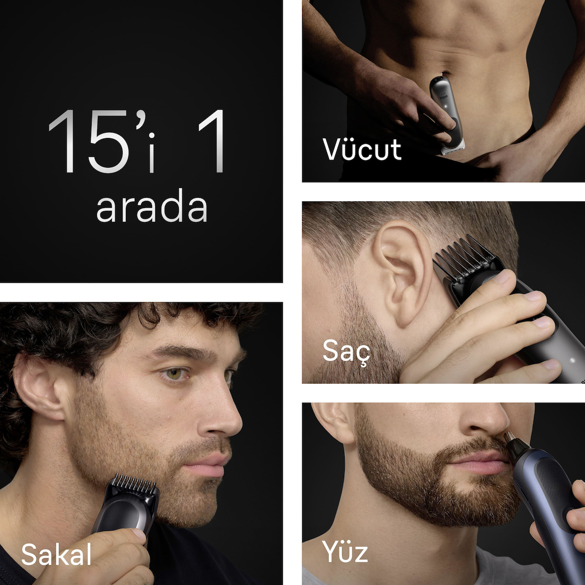 Braun Hepsi Bir Arada Series 7, 15’i 1 arada Tıraş Kiti, ProBlade, AutoSense, AIO7580