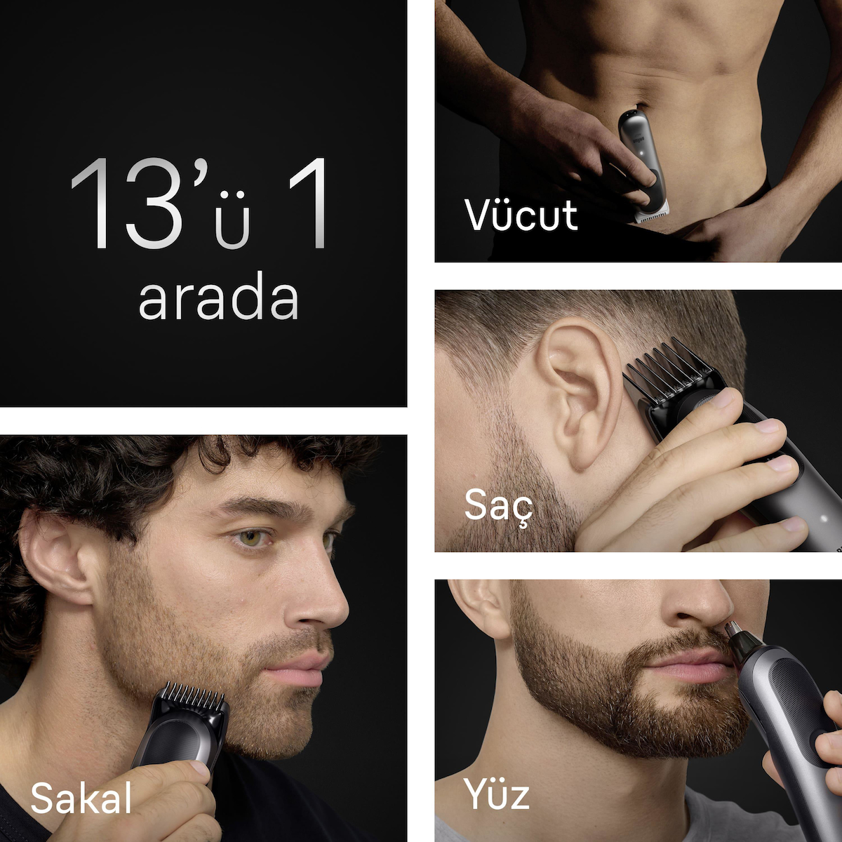 Braun Hepsi Bir Arada Series 7, 13’ü 1 arada Tıraş Kiti, ProBlade, AutoSense, AIO7560