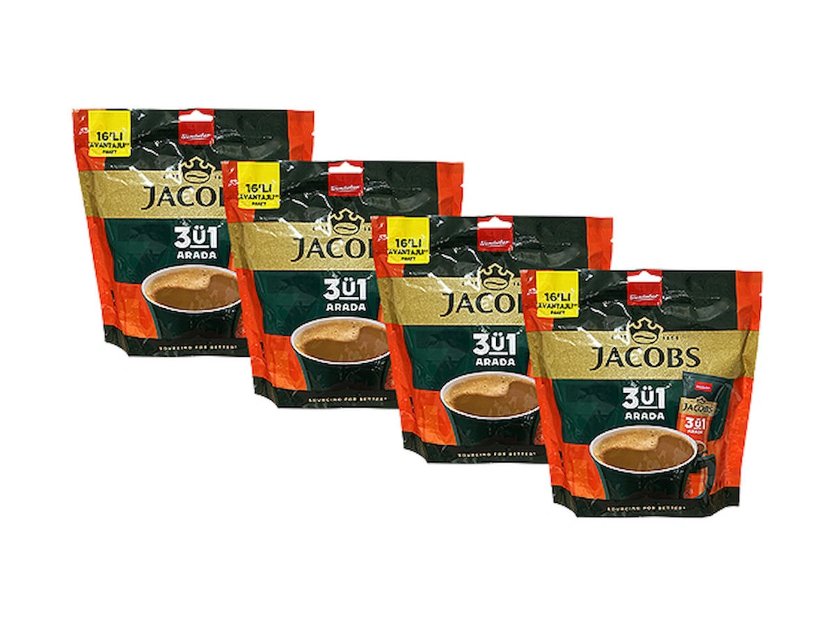 Jacobs 3ü1 Arada 16'lı Avantaj Paket X 4 