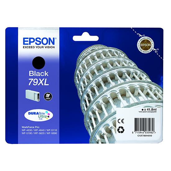 EPSON C13T789140 SİYAH MÜREKKEP KARTUŞ 79XXL 4.000 SAYFA WF-5110DW, WF-5190DW, WF-5620DWF, WF-5690DWF