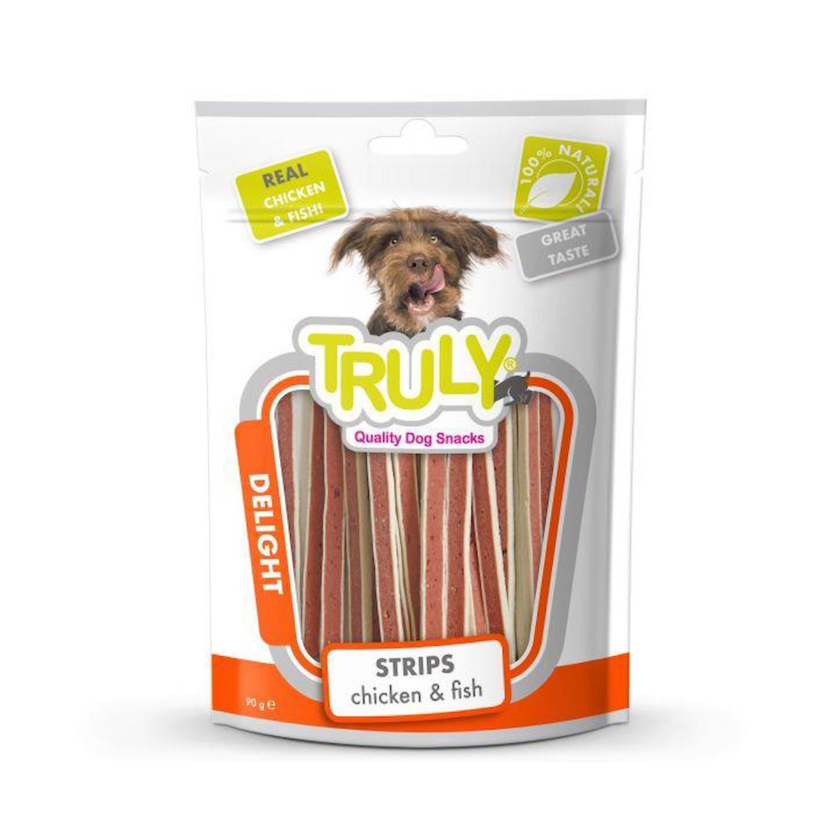 TRULY KÖPEK ÖDÜL TAVUK BALIK DİLİM 90gr