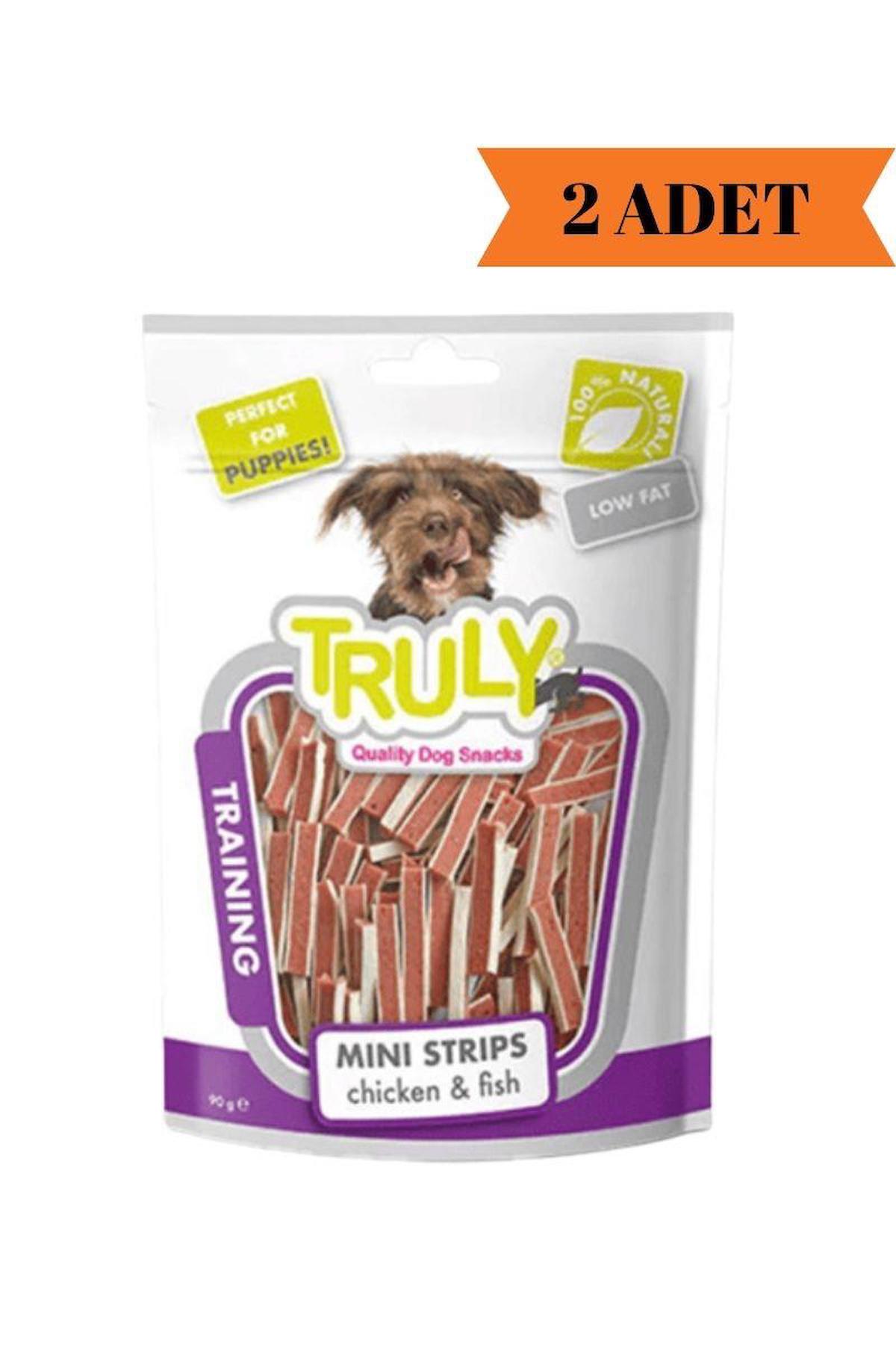 Truly Training Pupy Mini Strips Tavuklu ve Balıklı Yumuşak Yavru Köpek Ödül Maması 90 Gr x 2 Adet