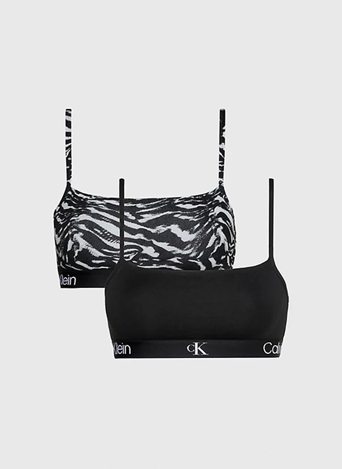 Calvin Klein Siyah - Beyaz Bralet Sütyen 000QF7215E