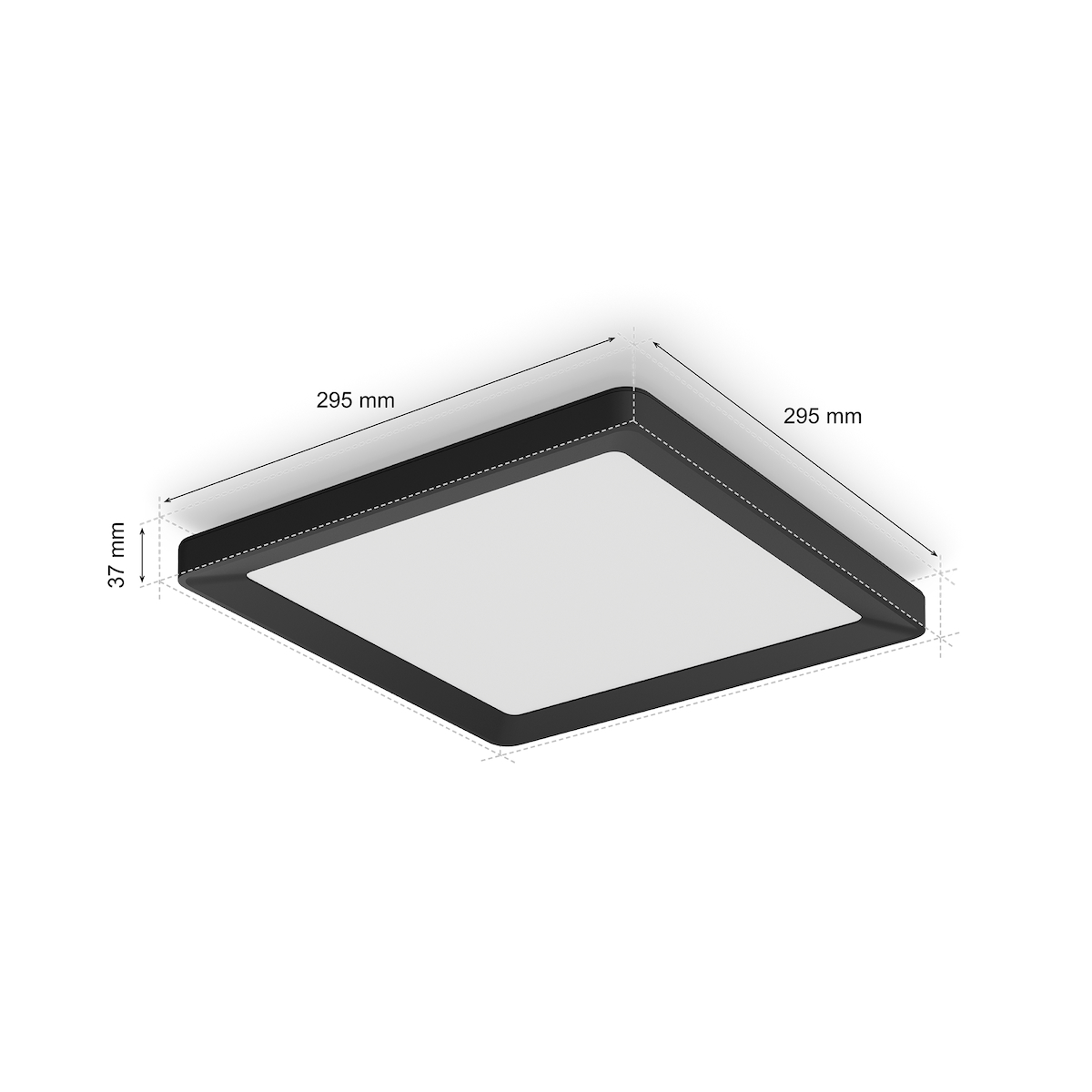 Philips Hue Tento Siyah Sıva Üstü RGB Akıllı LED Panel Tavan Armatürü 30x30cm 1340 Lumen