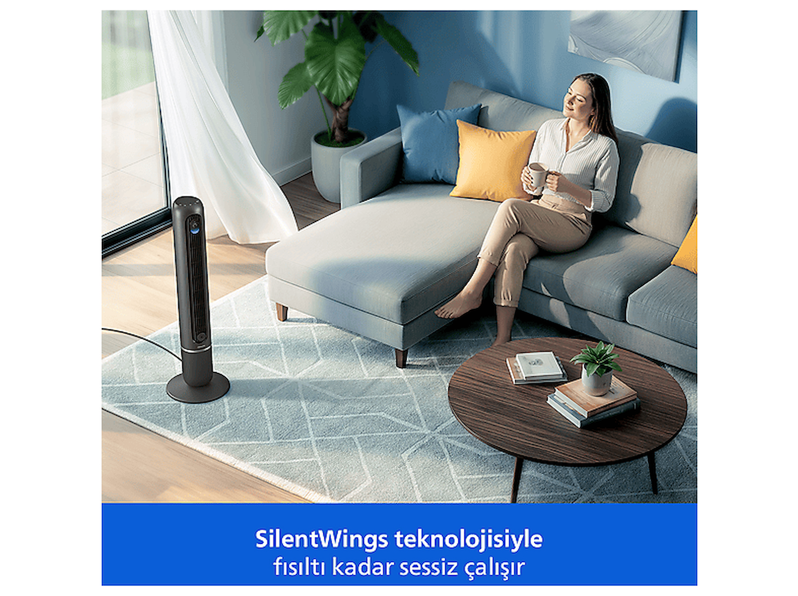 PHILIPS 7000 Serisi CX7550/01 Kule Tipi Vantilatör Siyah