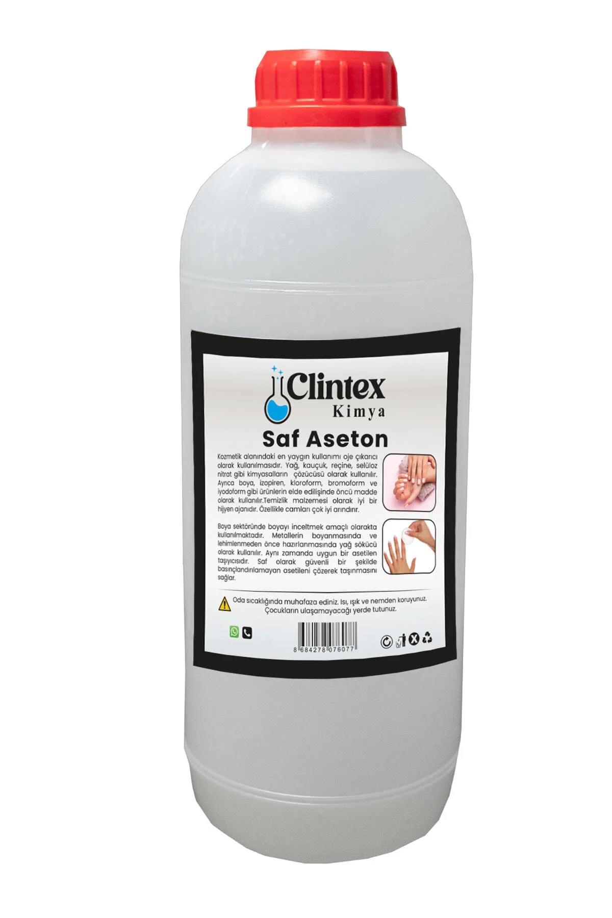 Clintex Kimya Saf Aseton %99.9 1 Lt